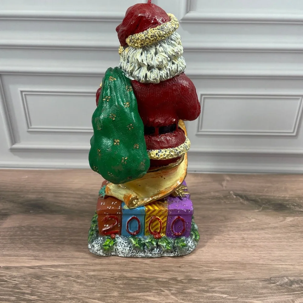 Vintage‎ Christopher Radko Santa Claus Year 2000 Figural Candle Red White 8 Inch